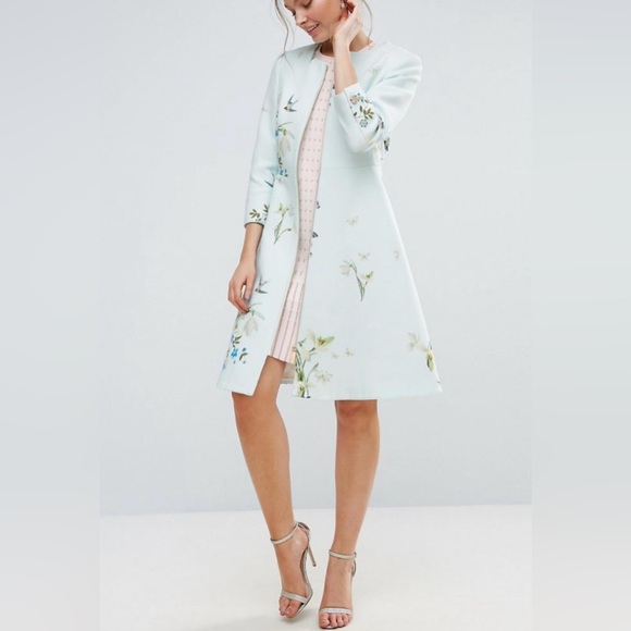 Ted Baker London Jackets & Blazers - Ted Baker Baby Blue Spring Meadow Racheel Coat size 3